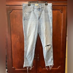 Madewell 10” High Rise Skinny Crop Jeans Size 32
